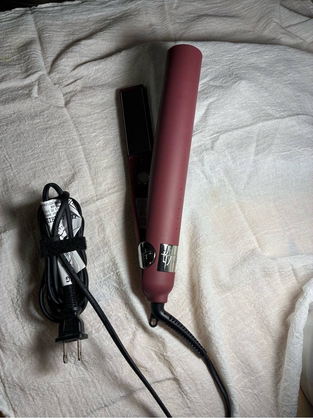 TYME Hair Straightener curling Iron in Burgundy - Picture 2 of 3